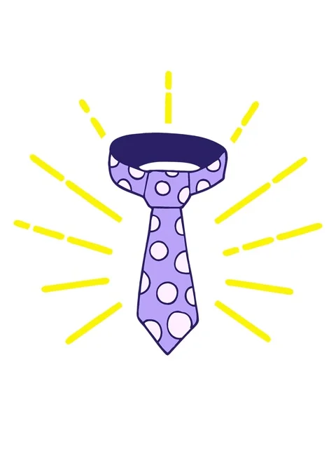 Blinking radial lines animation of cartoon doodle patterned tie Stock Footage 324456453