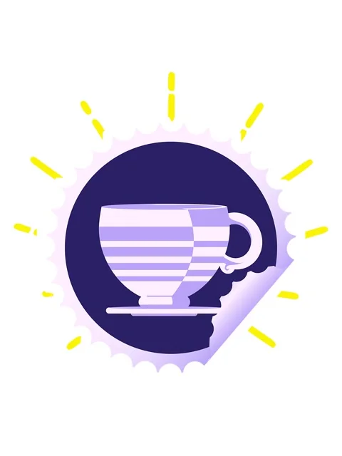 Blinking radial lines animation of coffee cup graphic vector illustration r.. Stock Footage 324070684