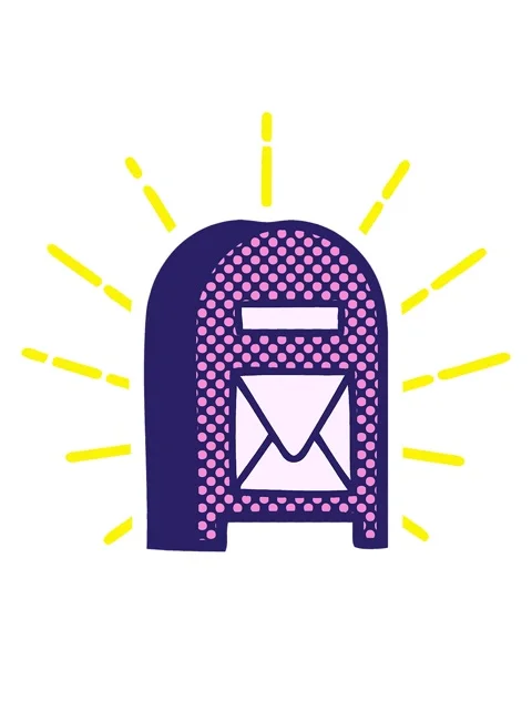 Blinking radial lines animation of comic book style cartoon of a mail box Stock Footage 324334169