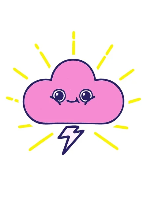 Blinking radial lines animation of comic book style of a storm cloud Video stock 324368491