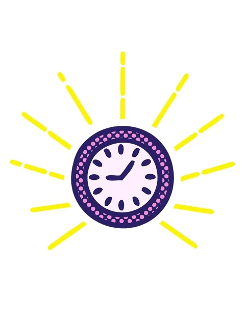 Blinking radial lines animation of comic book style cartoon of a wall clock Stock Footage 324434940