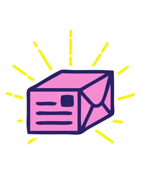 Blinking radial lines animation of cute cartoon of a paper parcel Video stock 323601713