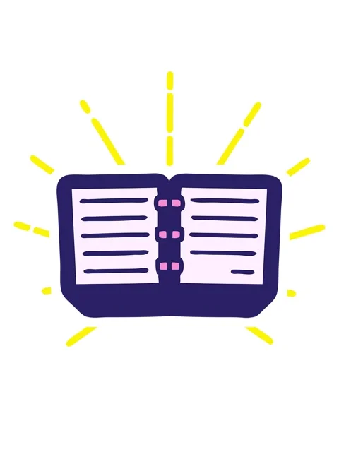 Blinking radial lines animation of cute cartoon of a stack of diaries Stock Footage 324049577