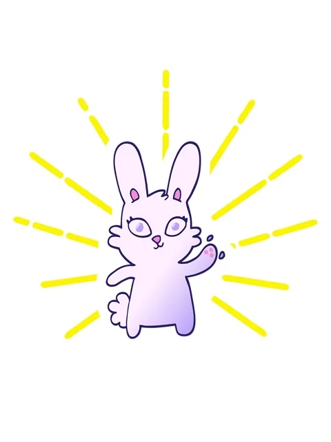 Blinking radial lines animation of cute vector gradient illustration cartoo.. Stock Footage 324421875