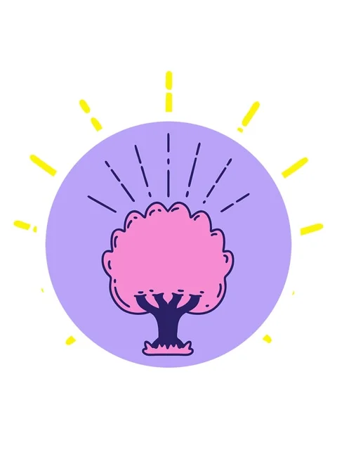 Blinking radial lines animation of doodle of a tattoo style tree Stock Footage 324227420