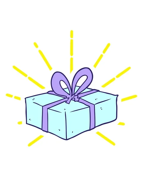 Blinking radial lines animation of drawing of a wrapped gift Stock Footage 324221204