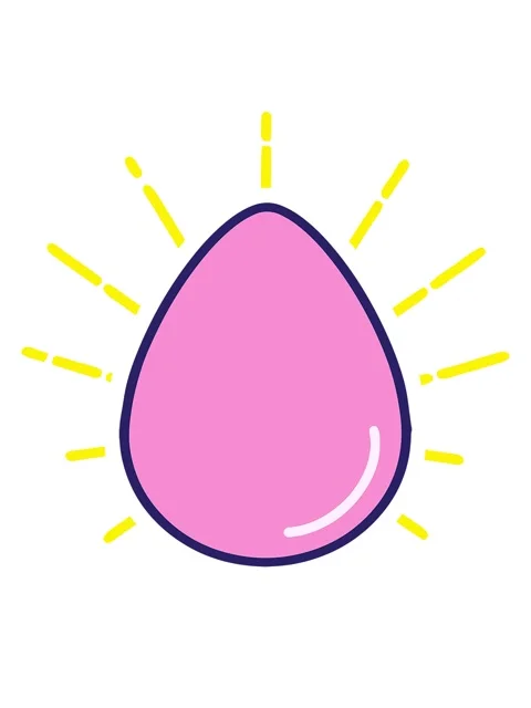 Blinking radial lines animation of easter egg cartoon Stock Footage 324152376