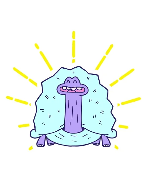 Blinking radial lines animation of funny cartoon turtle Stock Footage 324405701