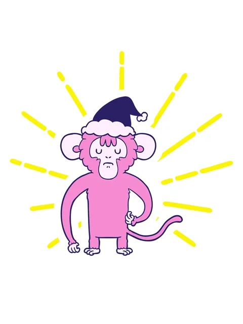 Blinking radial lines animation of hand drawn line drawing of a monkey scra.. Stock Footage 324109826