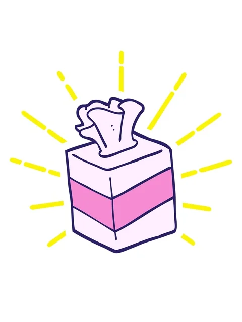Blinking radial lines animation of hand drawn doodle style cartoon tissue box Stock Footage 324296637
