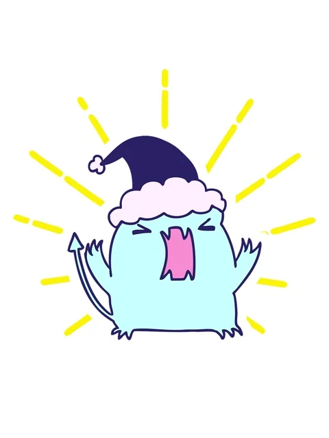 Blinking radial lines animation of hand drawn christmas cartoon of kawaii dev Video stock 324471543