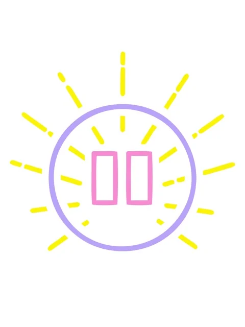Blinking radial lines animation of line drawing cartoon of a pause button ico Stock Footage 324336861