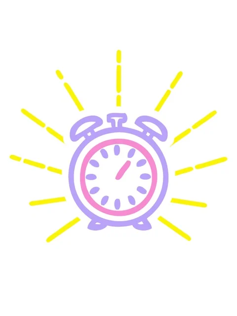 Blinking radial lines animation of line drawing cartoon of a alarm clock icon Stock Footage 324427631