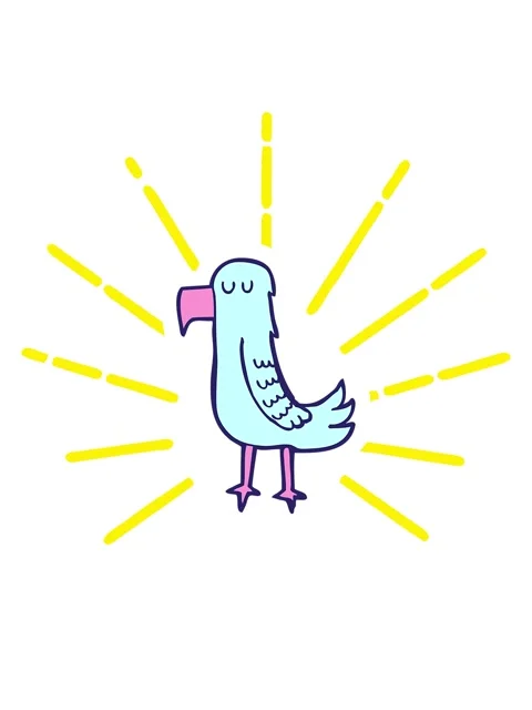 Blinking radial lines animation of parrot cartoon element Stock Footage 324405996