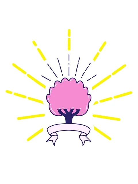 Blinking radial lines animation of scroll with tattoo style tree Stock Footage 324434122