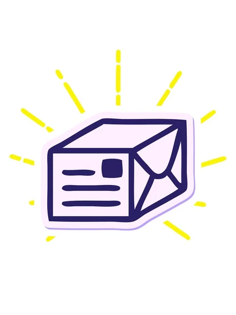 Blinking radial lines animation of sticker of a cute cartoon paper parcel 動画素材 324204171