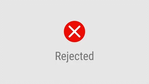 Blinking Rejected Icon Motion Graphic Overlay Alpha Channel Stock Footage 342015798