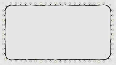 Blinking round bulbs ligth string  B_Christmas festive decoration frame Stock Footage 267797935