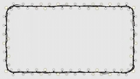 Blinking round bulbs ligth string  B_Christmas festive decoration frame Stock Footage 267798041