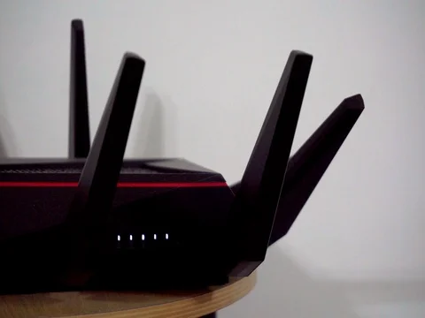 Blinking Router LED Lights Half Wide 動画素材 80544726