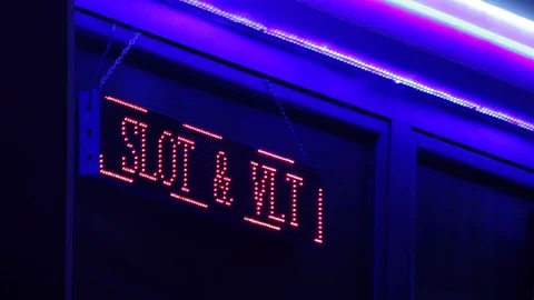 Blinking slot sign Stock Footage 96386487