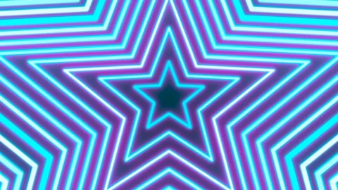 Blinking Star shape Neon Seamless Loops Animation Video stock 129059901