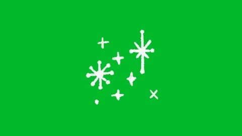 Blinking Star Sparkle Effect Animation Overlay Stock Footage 344208435