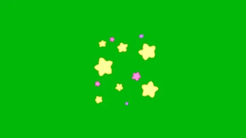 Blinking Star Sparkle Effect Animation Overlay Stock Footage 344208646