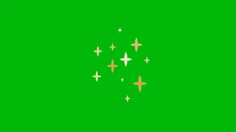 Blinking Star Sparkle Effect Animation Overlay Stock Footage 344208668