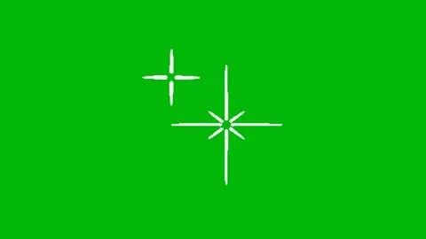 Blinking Star Sparkle Effect Animation Overlay Stock Footage 344208680