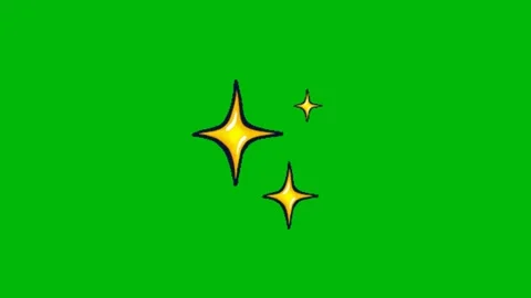 Blinking Star Sparkle Effect Animation Overlay Stock Footage 344208683