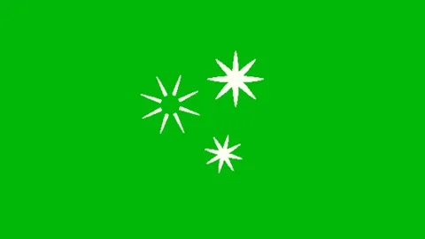 Blinking Star Sparkle Effect Animation Overlay Stock Footage 344208708