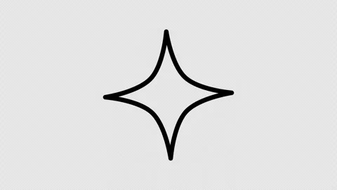 Blinking star on transparent background with alpha channel. 動画素材 305872771