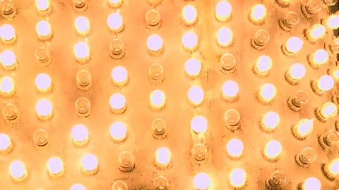 Blinking Theater lights Stock Footage 72987652