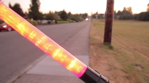 Blinking Traffic Signal Light Stock-Footage 60630494