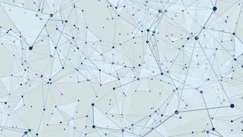 Blinking triangles. Blue triangles.Plexus abstract network white technology Stock Footage 93705829