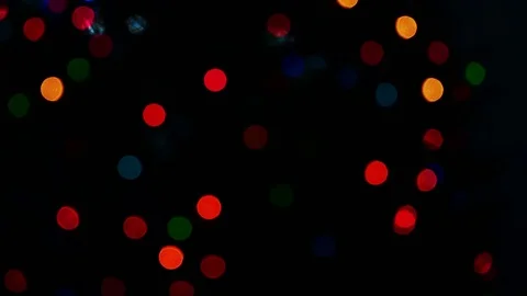 Blinking twinkling colored out of focus holiday lights Stock Footage 83419875