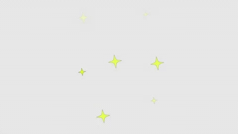 Blinking twinkling yellow sparkles 2D cartoon object animation Stock Footage 314779533