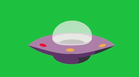 Blinking UFO:  Green Screen + Matte Video stock 35872401