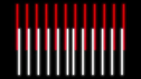 Blinking Vertical Neon Light Bars Motion Graphics Video Overlay Stock Footage 344239627