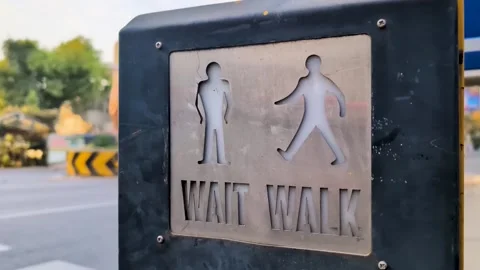 Blinking Wait Walk Pedestrian Light Stock Video Pond5