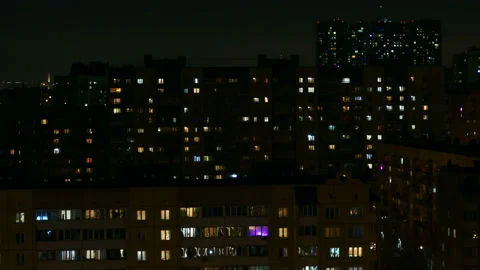 Blinking windows of the big city Stock Footage 151099082