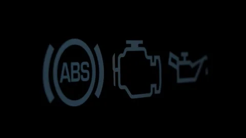Blinking Yellow Check Engine Light, indicating a potential issue with the engine Stock Footage 283412215