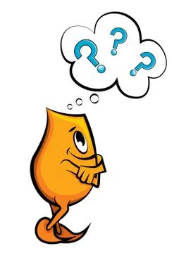 Blinky cartoon character confused, vector illustration Stock Illustration