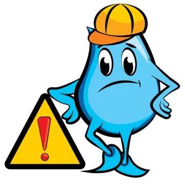 Blinky cartoon at under construction scene, vector illustration Illustration