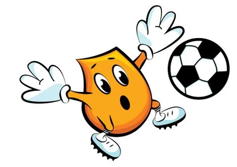 Blinky the goalkeeper, vector illustration Stock Illustration