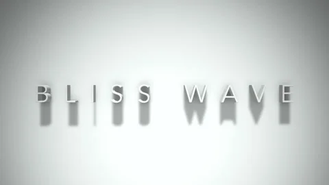 Bliss wave 3D title animation with shadows on a white background Video stock 297661438