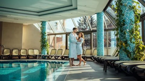 Blissful relaxation at spa resort Stock Photos