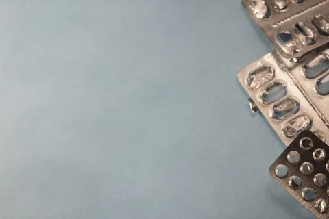 Blister of different sizes, empty, useful for background Stock Photos