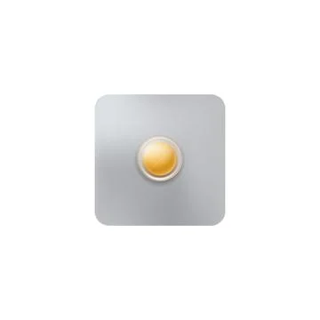 Blister of foil packaging with one round, yellow tablet. Stock Illustration